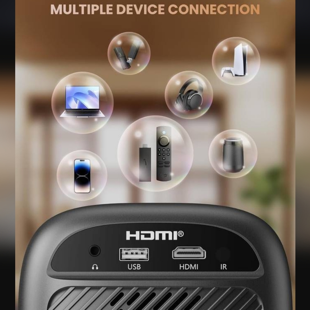 Projector Portable Compact Streaming Growview Remote BT usb hdmi NEW in Box - Picture 6 of 9